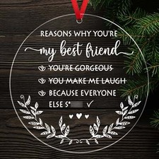 Friend Gifts for Women, Friends - Bestie Christmas Ornaments Gifts - Birthday, C