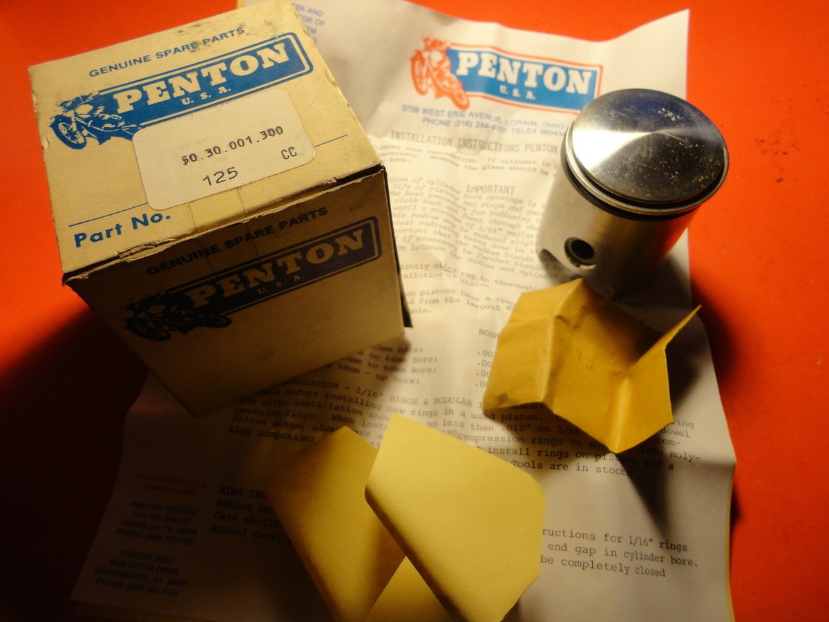 、 NOS OEM FACTORY ORIGINAL NEW PENTON 1977-ON 125cc PISTON KTM