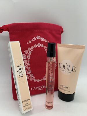 LANCOME IDOLE Le Parfum 10 ml Spray + Body Cream 50ml Säckchen Geschenkidee