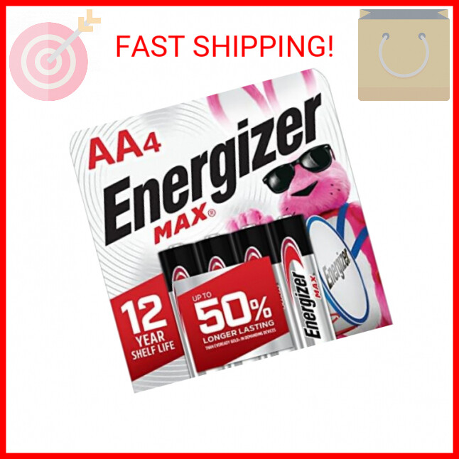 Energizer AA Batteries, Max Double A Battery Alkaline, 4 Count-image