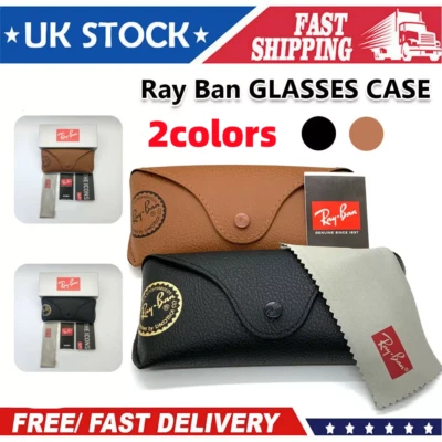 RAY-BAN Ray Ban GLASSES CASE-Ray Ban SUNGLASSES CASE-Ray Ban CLEANING CLOTH FREE-FST PST