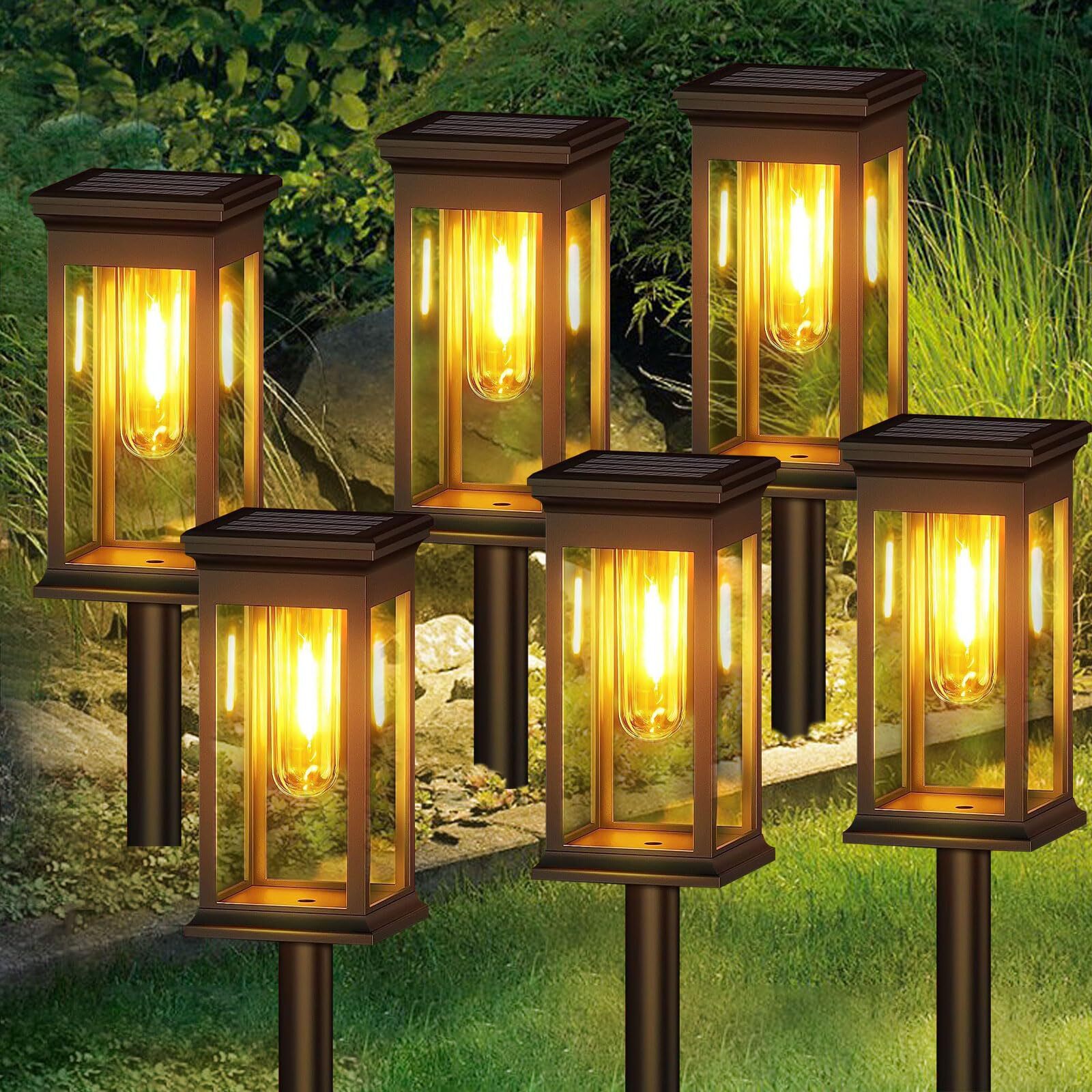 Set 6 Luci Solari Chedin per Giardino: Design Moderno e Luce Calda