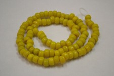 100 PCS YELLOW PONY CROW GLASS BEADING BEADS BD-814R