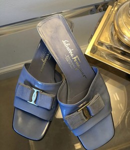 ferragamo slides blue