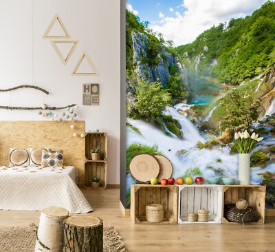 3D Waterfall Scenery G8026 Wallpaper Wall Murals Removable Self-adhesive Honey