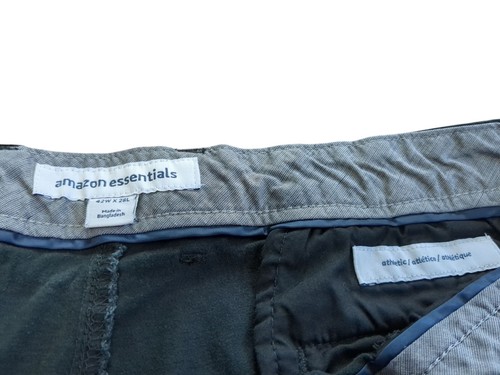 Amazon Essentials Men's Athletic Fit Black Pants Size 42 X 27 - Picture 5 of 9