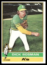 1976 Topps #298 Dick Bosman Oakland Athletics EX-EXMINT