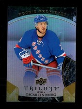 2015-16 TRILOGY ROOKIE PREMIERES #103 OSCAR LINDBERG RC 265/999 RANGERS