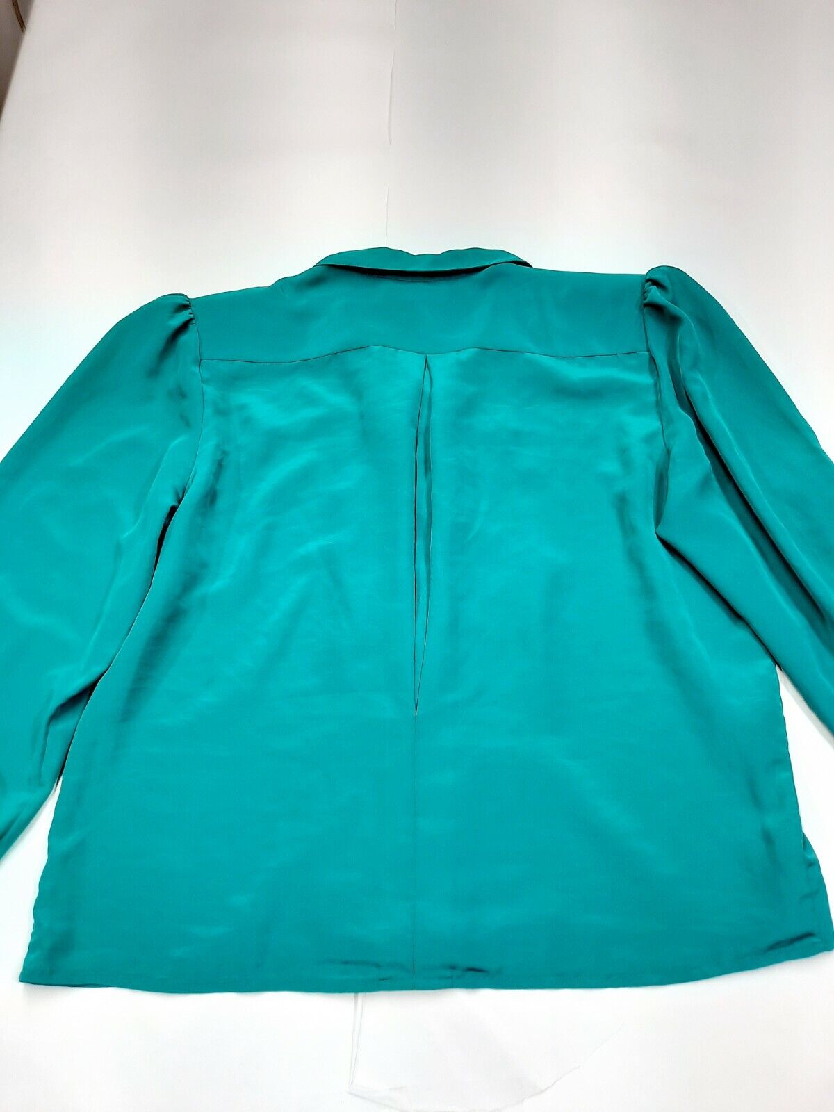 Vintage 70s Sk& Company Blouse Long Sleece Green Button Up Womens 