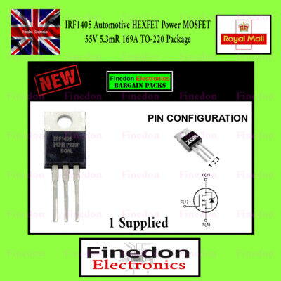 IRF1405 KFZ N-Kanal HEXFET Power MOSFET 55V 5,3mΩ 169A TO-220