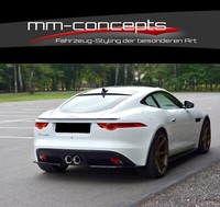 Cup Diffusor Seiten AnsäTze Schwarz FüR Jaguar F-Type Heckansatz Flaps Splitter