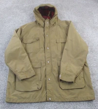 Vintage Woolrich Parka Jacket Mens Large Wool Flannel Lined Mountain Feild Coat