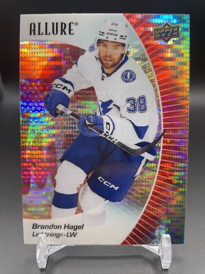 BRANDON HAGEL - 2023-24 UD Allure Hockey Red Rainbow #93 Tampa Bay Lightning