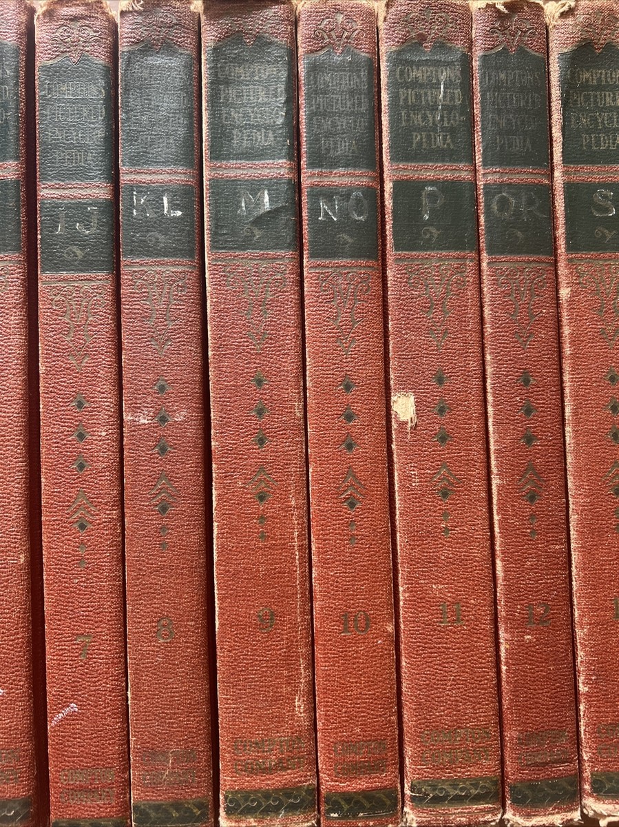 Compton's Pictured Encyclopedia Complete Set 15 Volumes 1937