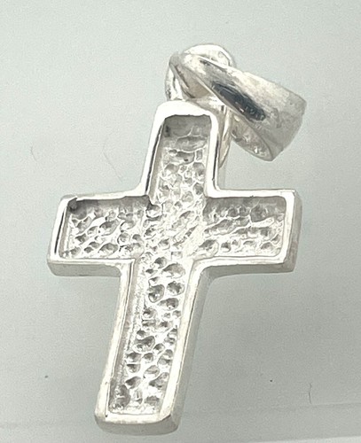Crucifix Cross Sterling Silver Pendant 1.50” - Picture 2 of 3