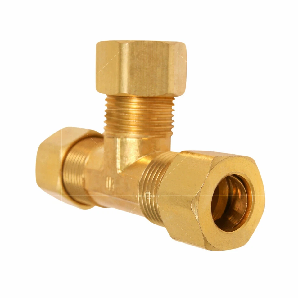 LINCOLN PRODUCT 106414 Compression Brass Tee Pipe Fitting Connection; Lead Free - Image 2 of 3