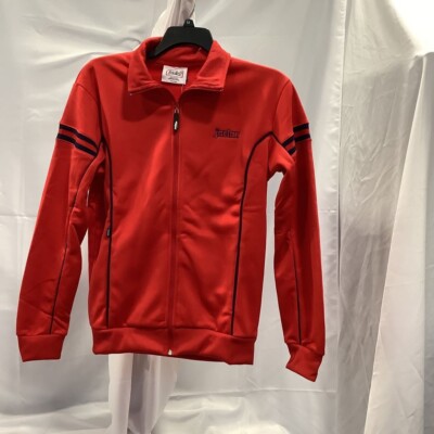 Jaclar Mens Heritage Track Jacket Red Full Zip Up Fleece Lined Pockets L New