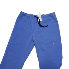 FIGS Cairo Cargo Pants Mens Large 36x33 Blue Technical Scrub Stretch Workwear