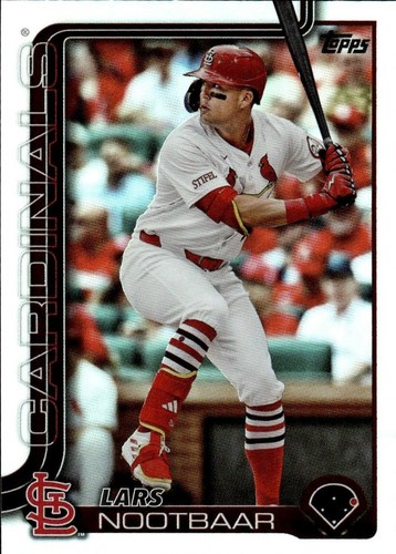 2025 Topps Heritage #724 Lars Nootbaar Chrom Blue Sparkle St