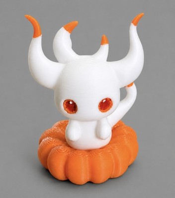 Forest Sprite Flattermähne Geist Kürbis 3D gedruckte Figur Ghibli Hohlritter