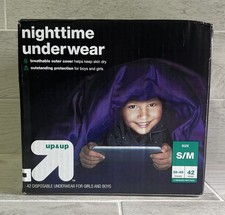 Up Up Nighttime Disposable Underwear Size S/M 38-65 lbs 42 Count Box