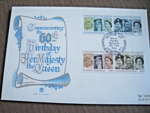 GB 1986 QE II 60th. Birthday on 'Stuart' FD cover....80%
