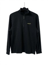 Stanley Memphis Men’s Fleece Work Uk XL Black Pullover Workwear 1/4 zip Sweater
