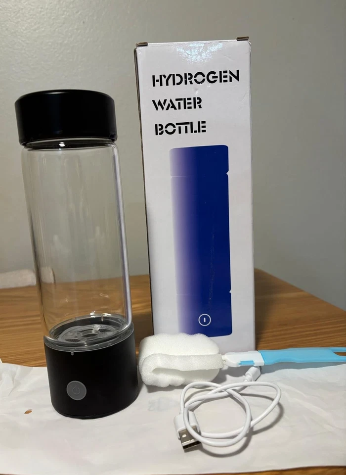 Fakllod Hydrogen Water Bottle 460ml Glass SPE/PEM Generator – Open Box - Image 2 of 4