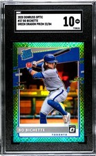 2020 Donruss Optic #37 Bo Bichette RC SGC 10 Gem Mint Green Dragon Prizm /84