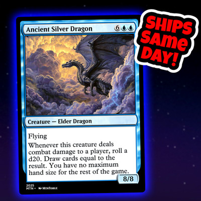 Ancient Silver Dragon - Custom Art Magic: The Gathering Playtest Card