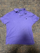 Polo Ralph Lauren Custom Slim Fit Short Sleeve Polo Shirt Purple Men s Large