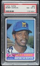 1976 Topps Bobby Darwin #63 PSA 8 01n4