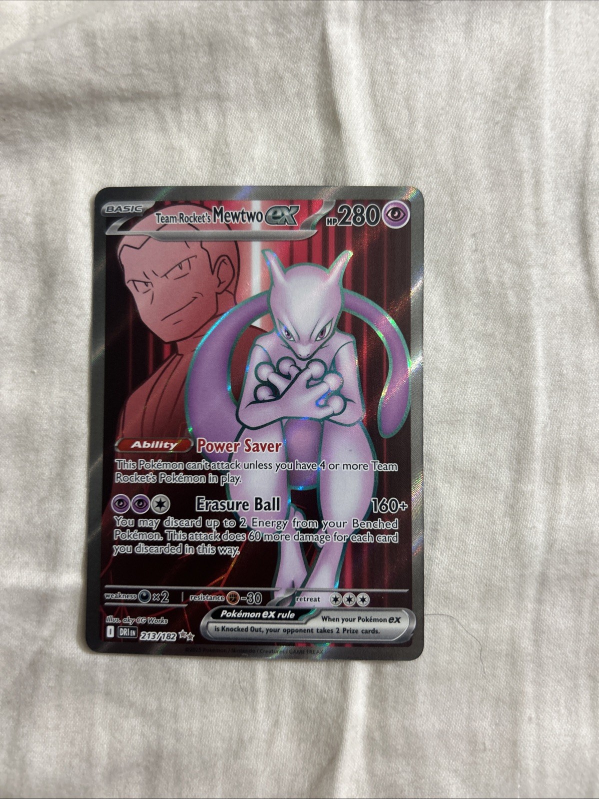 Team Rocket's Mewtwo ex 213/182 Sv10: Destined Rivals Holo