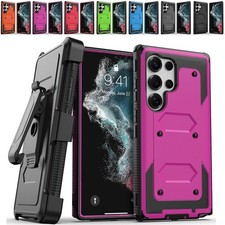 For Samsung Galaxy S22/S22 /S22 Ultra Phone Rugged Case Hybrid  Holster Cover