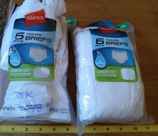 Lot of 2 Packages Hanes Boys Size Large Tagless Briefs - NOS