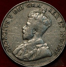 1926 Near 6 Canada 5 Cents Nickel Foreign Coin