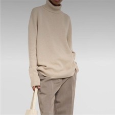 100% cashmere H&M turtleneck oversized sweate...