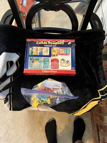 Vintage Fisher Price Little People Nursery Set #0761 used in box