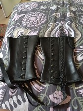Guêtres Cuir Noir Cheval Militaire