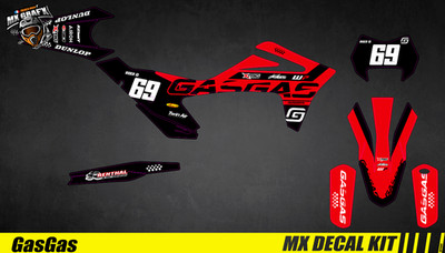 Kit Deco Motorcycle for / MX Decal Kit For Gas - Red