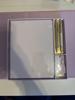 PAPYRUS Boxed Journal Gift Set Light Pink Ruled New 2 Pens Bookmark Notebook NIB