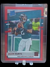 2020 Panini Donruss - Rated Rookie Jalen Hurts #314 Press Proof Red (RC) OU BAMA