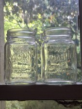 Pair of Vintage Canadian Mason Jars - Bilingual English/French - Consumers Glass