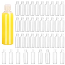 40 Pack 7 oz Clear Plastic Bottles with Caps, Travel Liquid Containers, BPA-Free