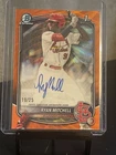 2025 Bowman Chrome 1st Bowman Auto Ryan Mitchell Orange Wave Refractor 19/25