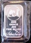 Silvertowne 1 Troy  oz .999 Fine Silver Bar, Silver Bullion, Sealed