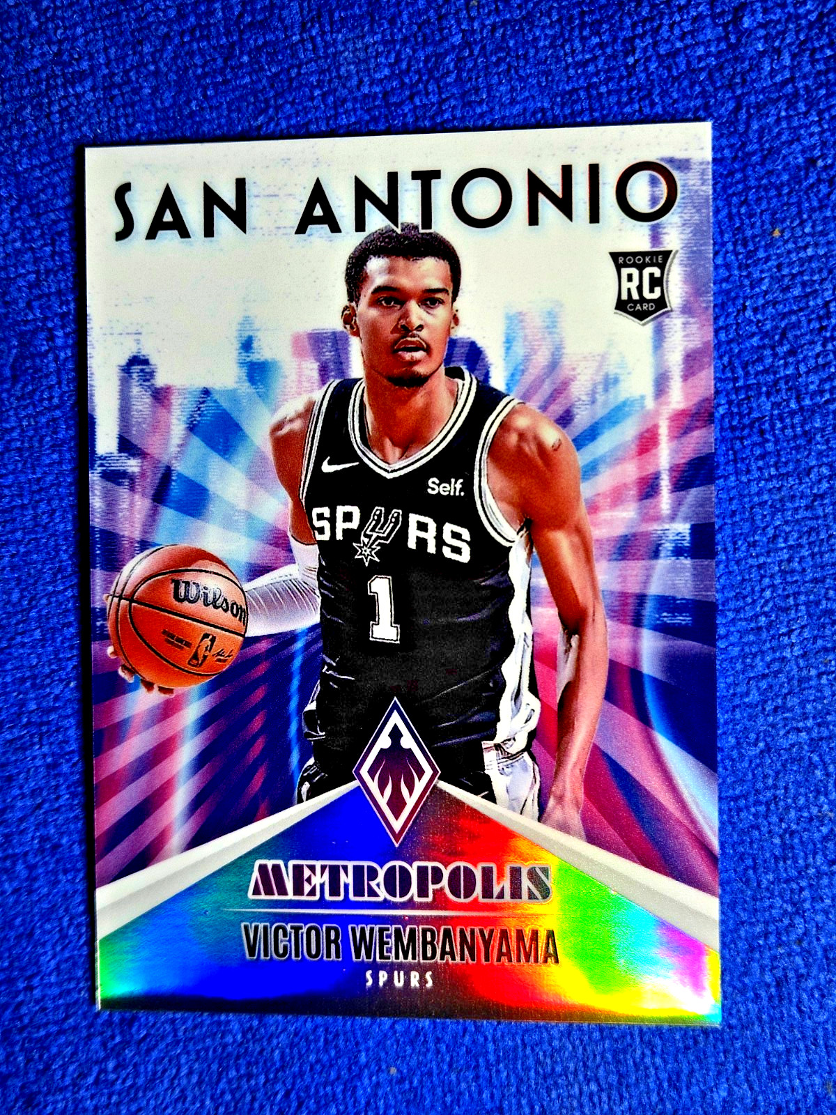 Victor Wembanyama #5 Basketball Cards 2023 Panini Phoenix Metropolis trading card — raw and PSA graded price guide
