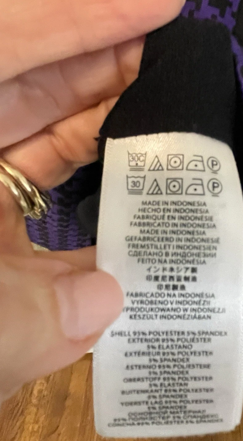 NUOVO Michael Kors abito donna 6 viola pied de poule elasticizzato body con nuovo con etichette $150