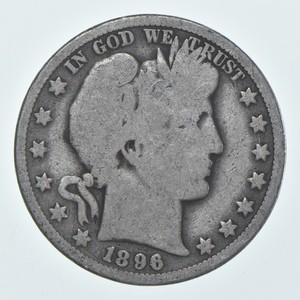 1896-O Barber Half Dollar Average Circ 90% Silver *0845