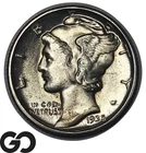 1935-D Mercury Dime, Full Split Bands, Choice BU++ FSB